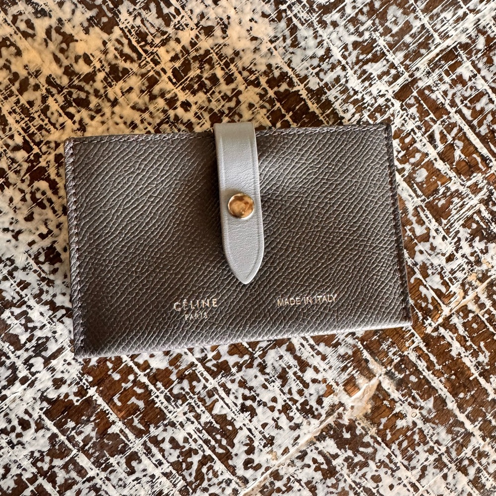 Celine Gray Key Card Holder Sleek Minimalist Design